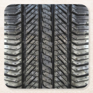 Cooles Tire Rubber Automotive Texture Decke Rechteckiger Pappuntersetzer