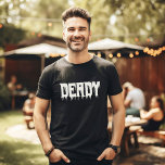 Cooles TOADY-Drippy-Script-Spaß Daddys Halloween T-Shirt<br><div class="desc">Embrace dein inneres cooles DEADY! 🎃 Passen Sie dieses lustige Halloween-Tee mit Ihrer eigenen Drehung an. Machen Sie sich bereit für einen leckeren Stil! Passende Shirts für Momster,  wenig Boo etc. vorhanden. 👻 #CoolDaddyTee #HalloweenFun #DadsKostüm</div>
