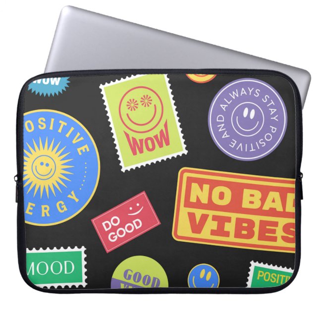 Cooles trendiges Patch-Design. Abstrakter Hintergr Laptopschutzhülle (Vorderseite)