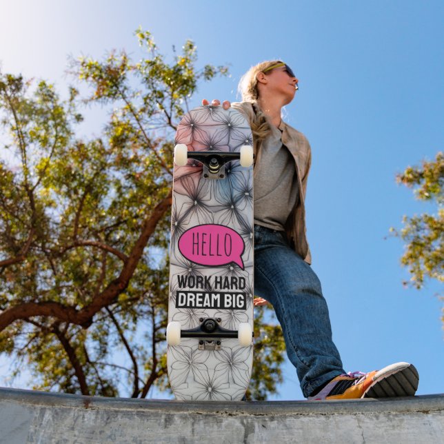Cooles Trendsetter Modernes, farbenfrohe Musterska Skateboard (Außen 1)