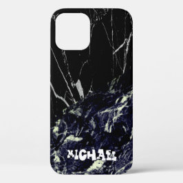 Cooles Trendy Black Blue Marble Case-Mate iPhone C Hülle