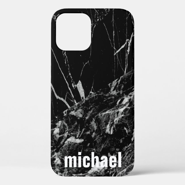 Cooles trendy Black Marble Case-Mate iPhone Ca Hülle (Rückseite)