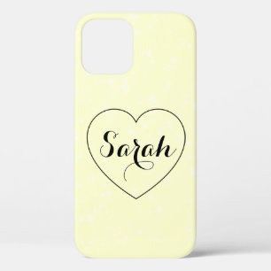 Cooles trendy Gelb, Herz Case-Mate iPhone Hülle