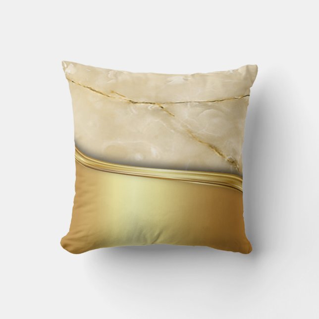 Cooles trendy Gold-Marmor Kissen (Vorderseite)