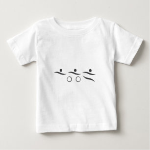 Cooles Triathlon-Design auf verschiedenen Konsumen Baby T-shirt