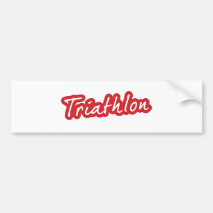 Cooles Triathlon-Design Autoaufkleber