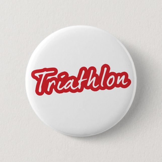 Cooles Triathlon-Design Button (Vorderseite)