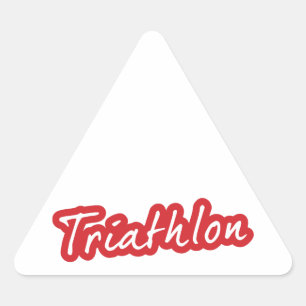 Cooles Triathlon-Design Dreieckiger Aufkleber
