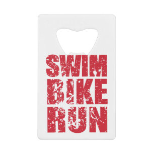 Cooles Triathlon-Design Geldbeutel Flaschenöffner