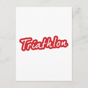 Cooles Triathlon-Design Postkarte