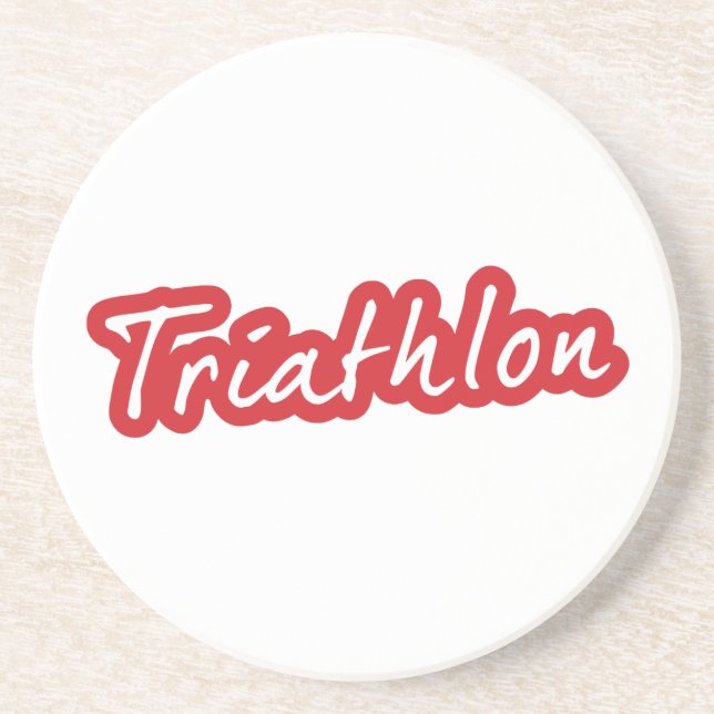 Cooles Triathlon-Design Sandstein Untersetzer (Vorne)