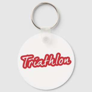 Cooles Triathlon-Design Schlüsselanhänger