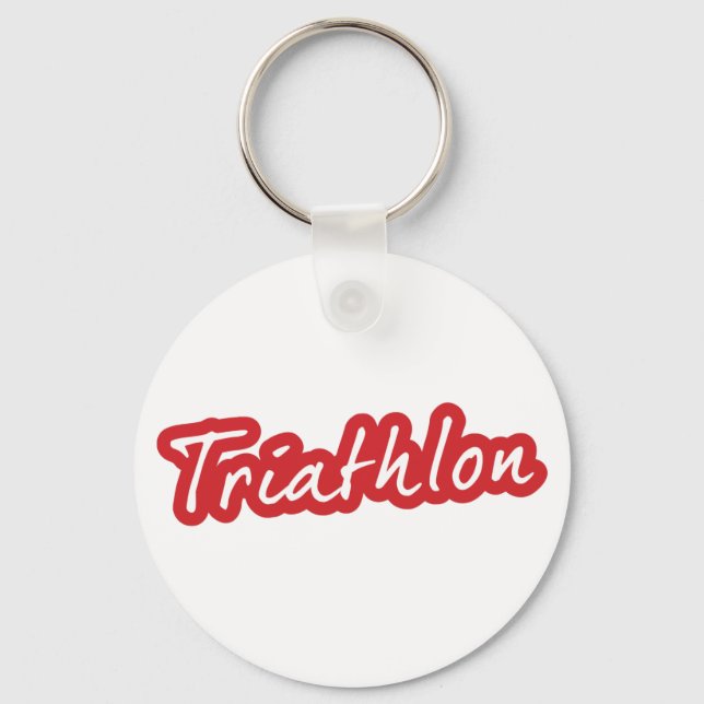 Cooles Triathlon-Design Schlüsselanhänger (Vorderseite)