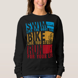 Cooles Triathlon für Damen Bootsfahrrad fahren Tr Sweatshirt