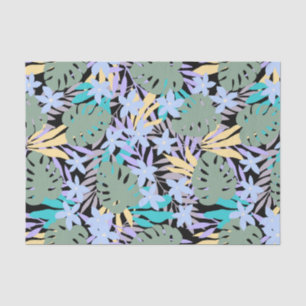 Cooles tropisches Themenmuster florales botanische Seidenpapier