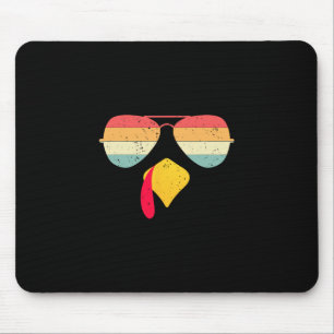 Cooles Truthahn-Gesicht mit Sonnenbrille Lustiger  Mousepad