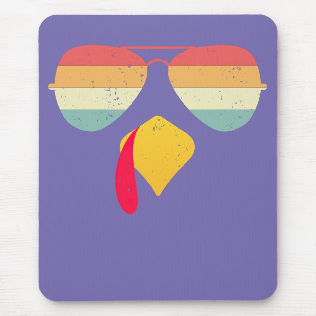 Cooles türkisches Gesicht mit Sonnenbrille Funny T Mousepad (Vorne)