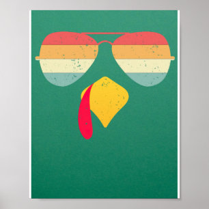 Cooles türkisches Gesicht mit Sonnenbrille Funny T Poster