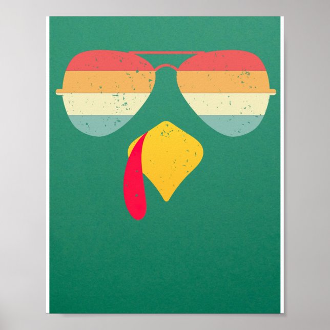 Cooles türkisches Gesicht mit Sonnenbrille Funny T Poster (Vorne)