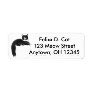 Cooles Tuxedo-Katzenlabel