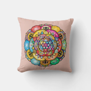 Cooles und buntes Mandala-Muster Kissen