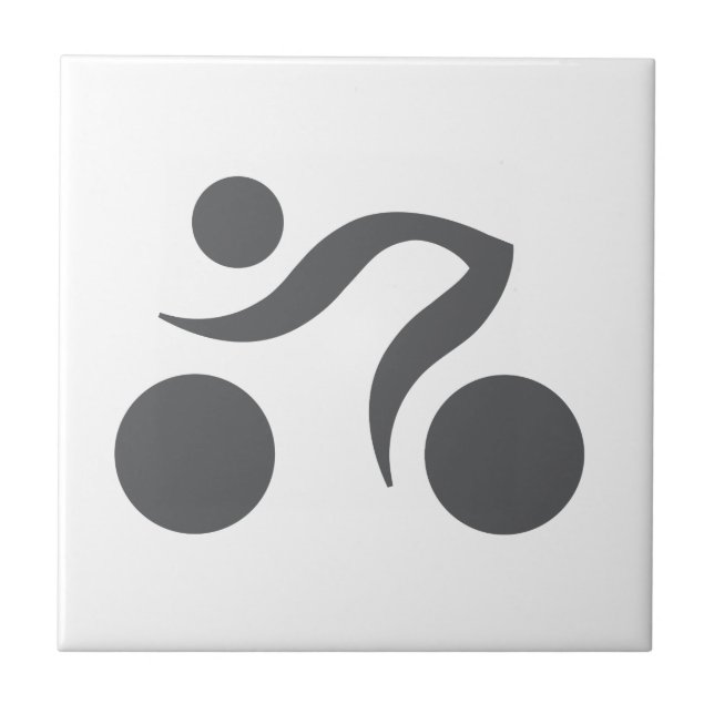 Cooles und einzigartiges Design für Radfahrer Fliese (Vorderseite)