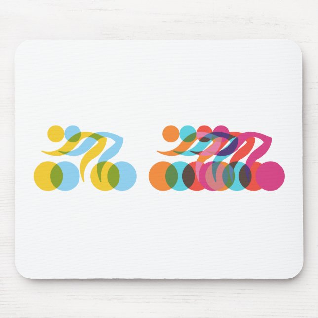 Cooles und einzigartiges Design für Radfahrer Mousepad (Vorne)