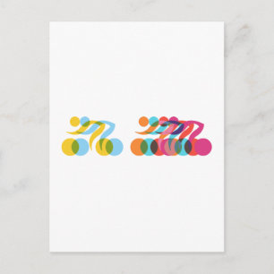 Cooles und einzigartiges Design für Radfahrer Postkarte