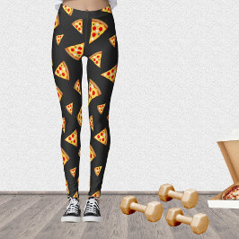 Cooles und lustiges Pizzaschnittmuster Leggings