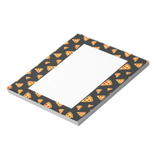 Cooles und lustiges Pizzaschnittmuster Notizblock