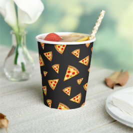 Cooles und lustiges Pizzaschnittmuster Pappbecher