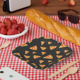 Cooles und lustiges Pizzaschnittmuster Pappteller