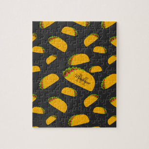 Cooles und lustiges Yummy-Tacom Monogram Puzzle