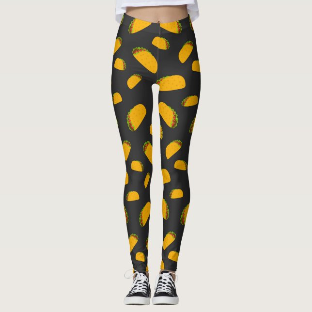 Cooles und lustiges Yummy-Tacom-Muster Leggings (Vorderseite)