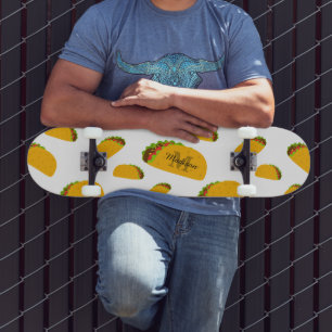 Cooles und lustiges Yummy-Tacom-Muster Monogram we Skateboard