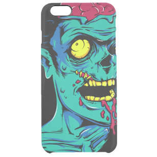 Cooles und lustiges Zombie-Horror-Gesicht - Durchsichtige iPhone 6 Plus Hülle