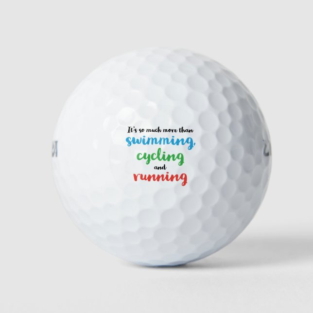 Cooles und originelles Design für Triathleten Golfball (Vorderseite)