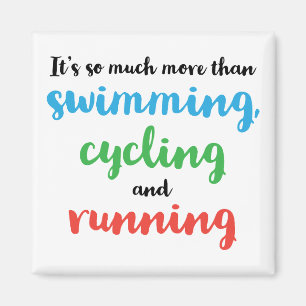 Cooles und originelles Design für Triathleten Magnet