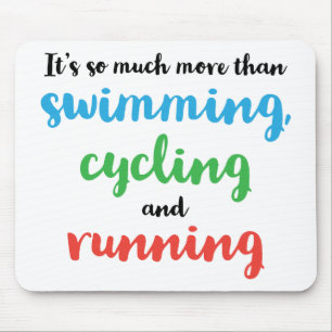 Cooles und originelles Design für Triathleten Mousepad