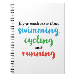 Cooles und originelles Design für Triathleten Notizblock
