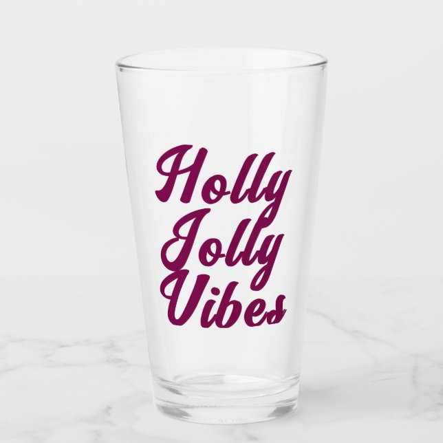 Cooles und stilvolles Modern Frohe Weihnachtsbiere Glas (Vorderseite)