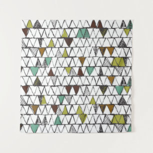 Cooles und trendiges nahtloses Muster aus handgeze Wandteppich