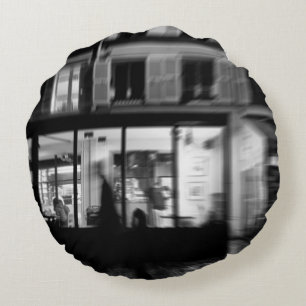 Cooles, urbanes modernes Pariser Foto Rundes Kissen