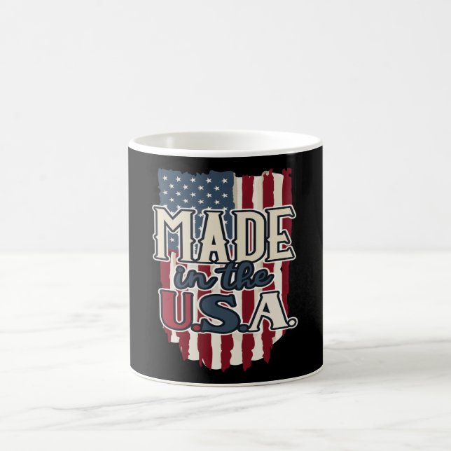 Cooles US-Flaggendesign made in USA Kaffeetasse (Mittel)