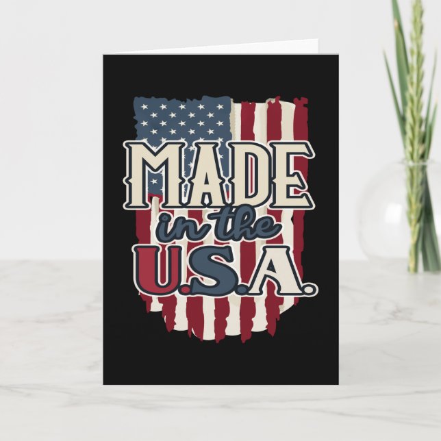 Cooles US-Flaggendesign made in USA Karte (Vorderseite)