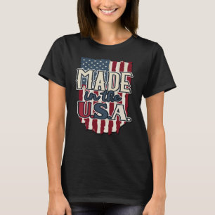 Cooles US-Flaggendesign made in USA T-Shirt