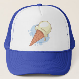 Cooles Vanille-Eiscreme-Design Truckerkappe