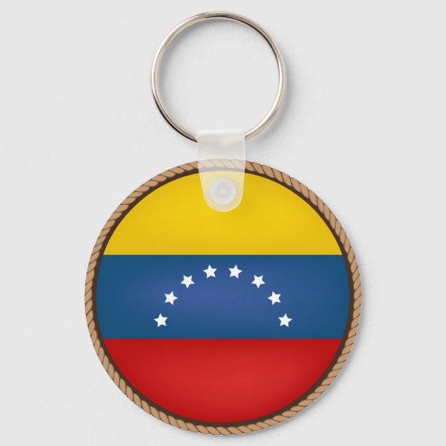 Cooles Venezuela-Flaggen-Siegel Schlüsselanhänger (Vorderseite)