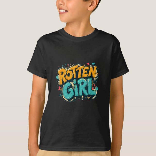 Cooles verwesendes Mädchen im Graffiti-Stil T-Shirt (Vorderseite)