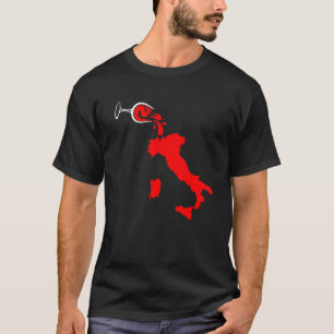 Cooles Vino Italien für Weinliebhaber T-Shirt